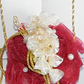 C7079-Cesta para alianças organza 